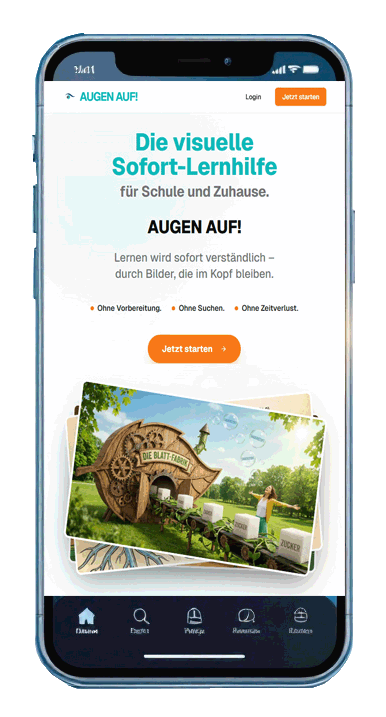 AUGEN AUF! App auf Smartphone
